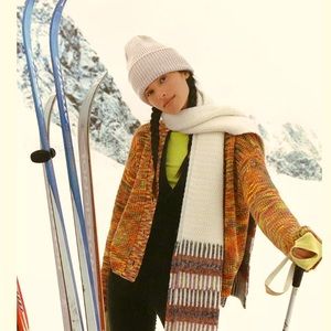 Anthropologie Scarf Avery Space-dyed Striped Winter Ski Resort